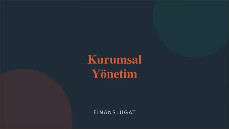 Kurumsal Yönetim — Finanslügat kapak görseli