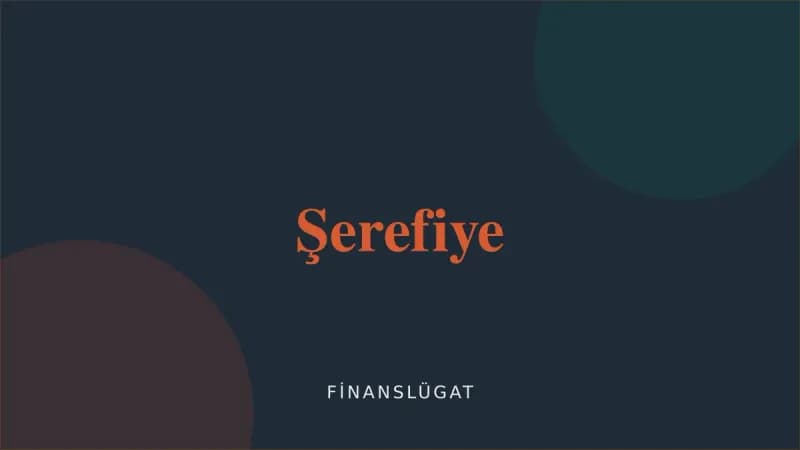 Şerefiye — Finanslügat kapak görseli